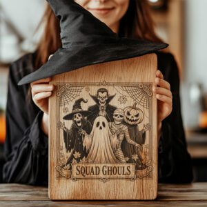 Ghost Charcuterie Board Engraving File, Halloween Party Spooky