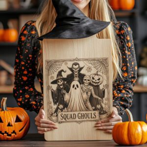 Ghost Charcuterie Board Engraving File, Halloween Party Spooky