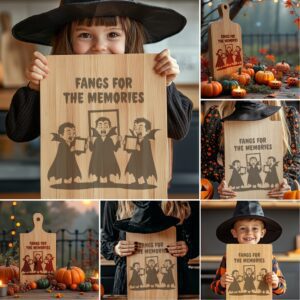Halloween Charcuterie Board Designs Bundle, 6 Funny Laser