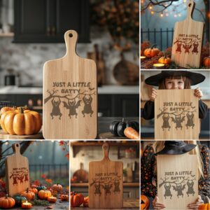 Halloween Charcuterie Board Designs Bundle, 6 Funny Laser