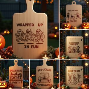 Halloween Charcuterie Board Designs, Funny Spooky Engraving Files
