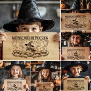 Halloween Charcuterie Board Engraving File Bundle, 6 Funny