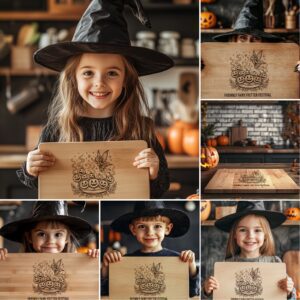 Halloween Charcuterie Board Engraving File Bundle, 6 Funny