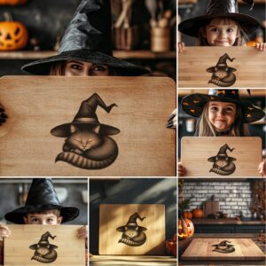 Halloween Charcuterie Board Engraving File Bundle, Spooky Party
