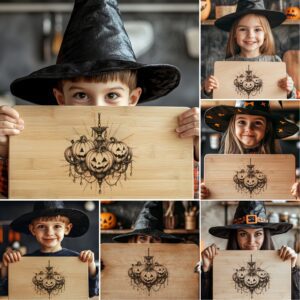 Halloween Charcuterie Board Engraving File Bundle, Spooky Party