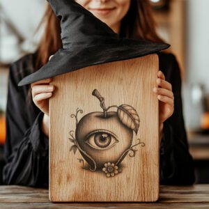 Halloween Charcuterie Board Engraving File, Eyeball Apple, Twisted