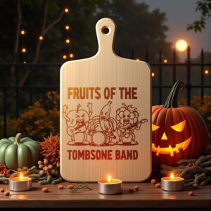 Halloween Charcuterie Board Engraving File, Funny Zombie Fruit