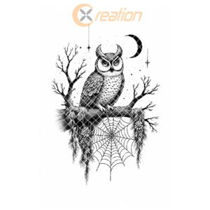 Halloween Charcuterie Board Engraving File, Owl on Branch,