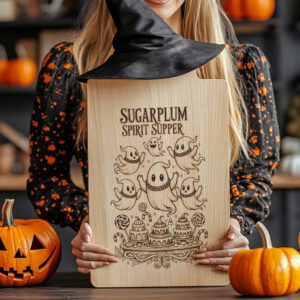 Halloween Charcuterie Board Engraving File, Spooky Party Platter