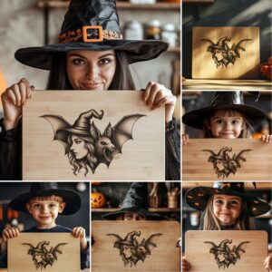 Halloween Charcuterie Board Engraving Files Bundle, Spooky Laser