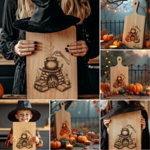 Halloween Charcuterie Board Engraving Files Bundle, Spooky Laser