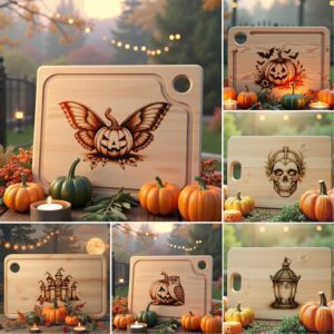 Halloween Charcuterie Board Engraving Files, Spooky Witchy Serving
