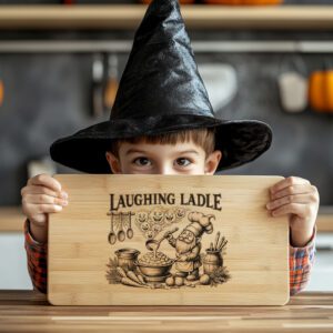 Halloween Charcuterie Board Engraving, Spooky Gnome Chef, Fall