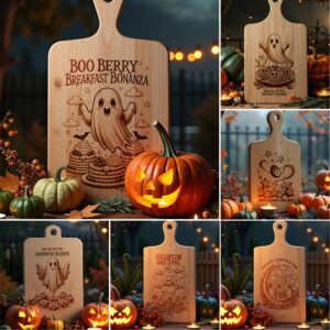 Halloween Charcuterie Board Laser Engraving File Bundle, Funny