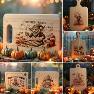 Halloween Charcuterie Board Laser Engraving File, Funny Digital