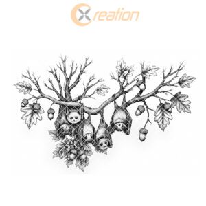 Halloween Charcuterie Board Laser File, Bat Engraved, Autumn