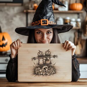 Halloween Charcuterie Board Laser File, Jack O Lantern