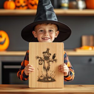 Halloween Charcuterie Board Laser File, Lantern Scarecrow Platter