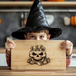 Halloween Charcuterie Board Laser File, Skull Candy Bowl,