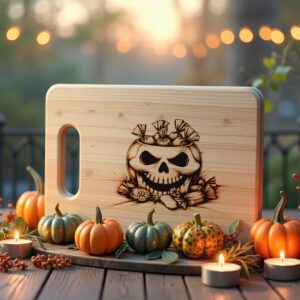 Halloween Charcuterie Board Laser File, Skull Candy Bowl,