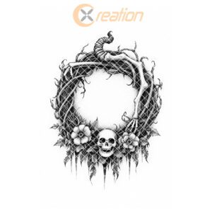 Halloween Charcuterie Board Laser File, Spooky Skeleton Vine