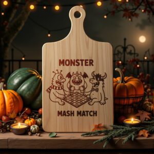Halloween Charcuterie Engraving File, Monsters Board Game Party