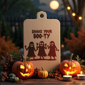 Halloween Ghost Engraving File, Dancing Ghosts Design for