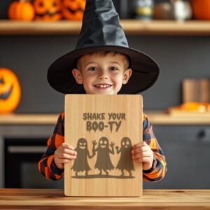 Halloween Ghost Engraving File, Dancing Ghosts Design for