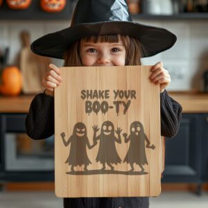 Halloween Ghost Engraving File, Dancing Ghosts Design for