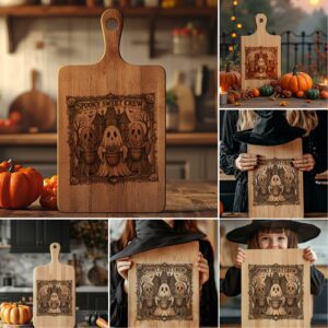 Halloween Laser Engraving File Bundle, Funny Spooky Charcuterie