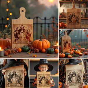 Halloween Laser Engraving File Bundle, Funny Spooky Charcuterie