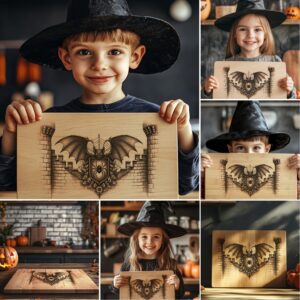 Halloween Laser Engraving File Bundle, Spooky Charcuterie Board