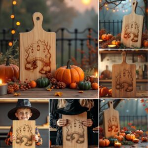Halloween Laser Engraving File Bundle, Spooky Charcuterie Board