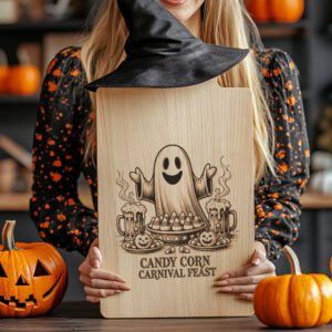 Halloween Laser Engraving File, Charcuterie Board, Candy Corn