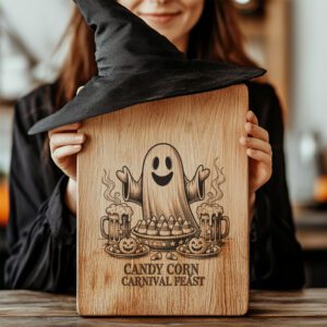 Halloween Laser Engraving File, Charcuterie Board, Candy Corn