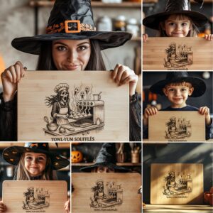 Halloween Laser Engraving File for Charcuterie Board, 6