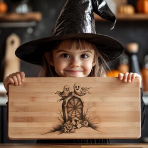 Halloween Laser Engraving File for Charcuterie Board, Spooky
