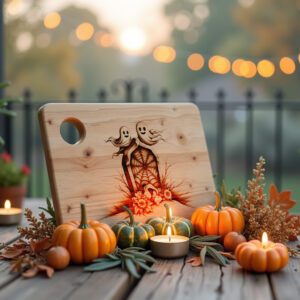 Halloween Laser Engraving File for Charcuterie Board, Spooky