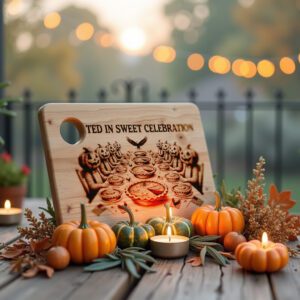 Halloween Laser Engraving File for Charcuterie Board, Spooky