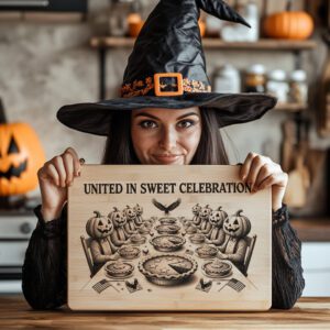 Halloween Laser Engraving File for Charcuterie Board, Spooky
