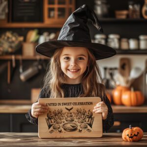 Halloween Laser Engraving File for Charcuterie Board, Spooky