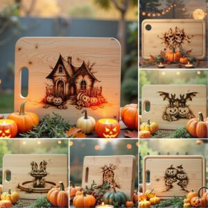 Halloween Laser Engraving File for Charcuterie Boards, 6