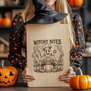 Halloween Laser Engraving File for Witch Charcuterie Board,