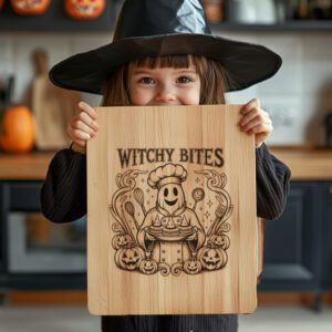 Halloween Laser Engraving File for Witch Charcuterie Board,