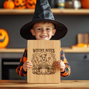 Halloween Laser Engraving File for Witch Charcuterie Board,