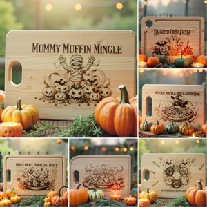 Halloween Laser Engraving File, Funny Charcuterie Board Designs,