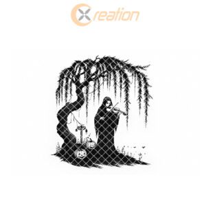 Halloween Laser Engraving File, Gothic Charcuterie Board, Phantom
