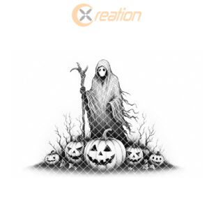 Halloween Laser Engraving File, Spectral Pumpkin Charcuterie Board