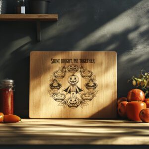 Halloween Pumpkin Charcuterie Board Laser Engraving File, Spooky