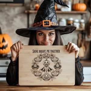 Halloween Pumpkin Charcuterie Board Laser Engraving File, Spooky
